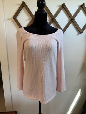 Light Pink Knit Boatneck Sweater